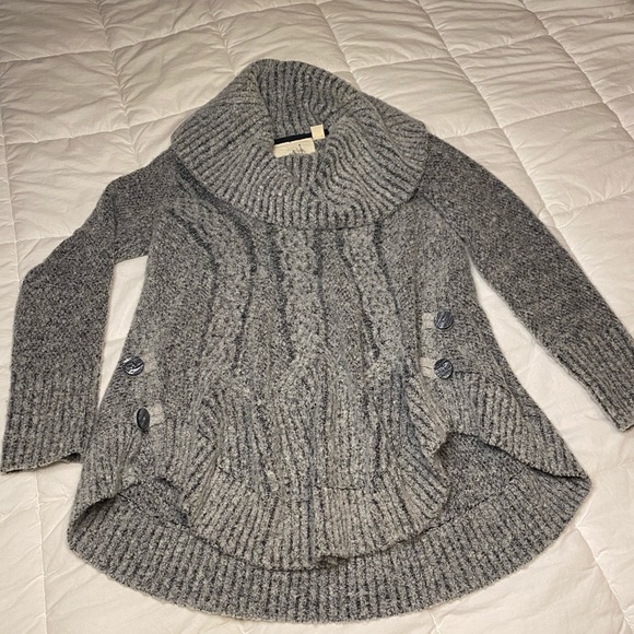 Anthropologie Gray Cowlneck sweater - Picture 3 of 4